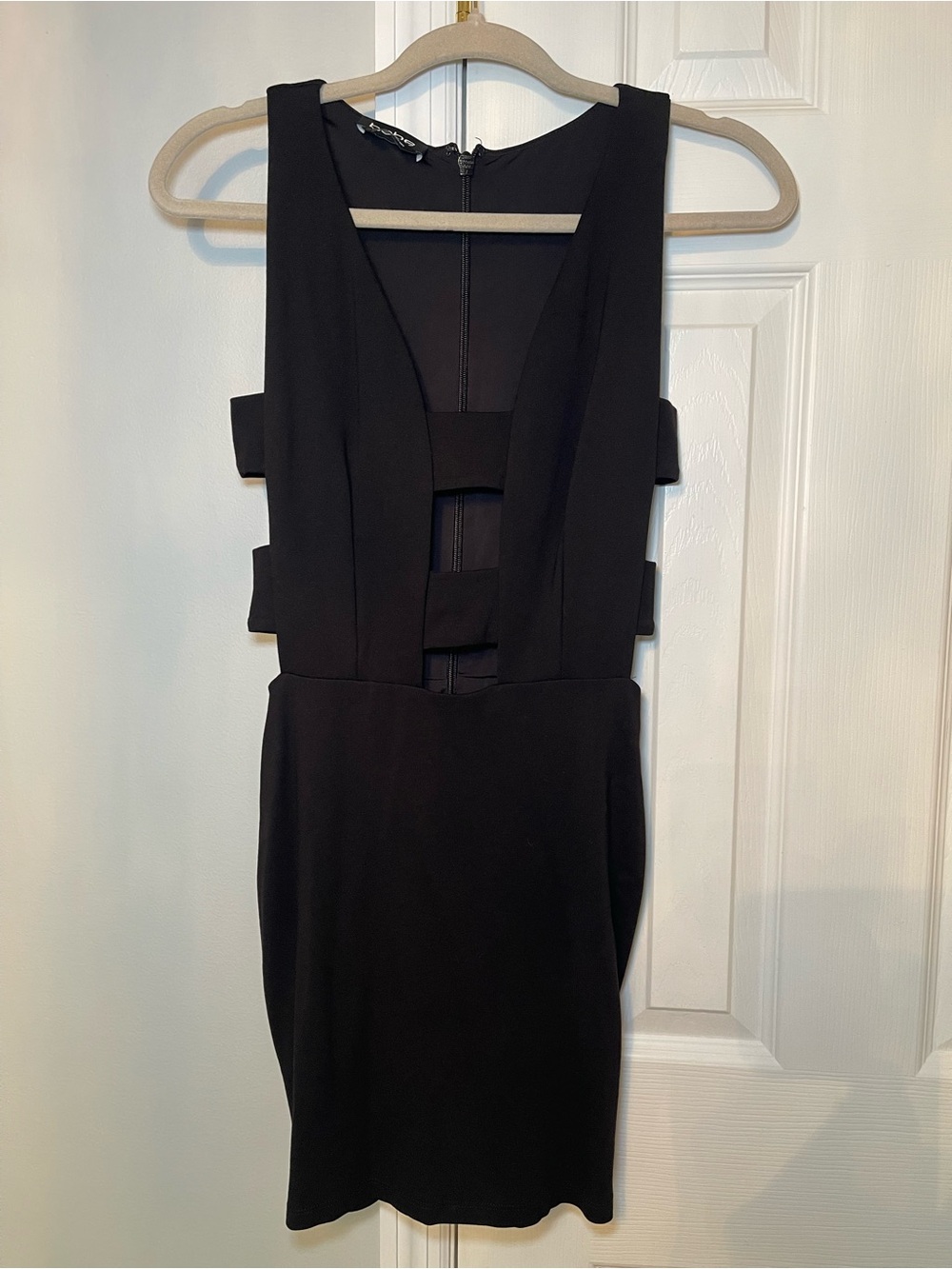 bebe Black Cutout Mini Dress
